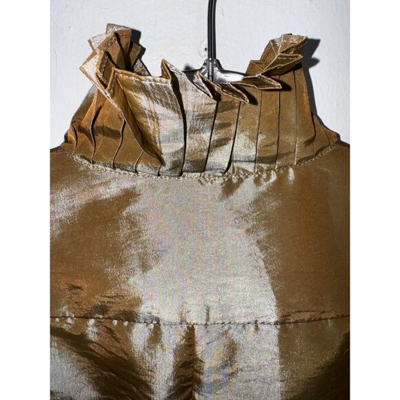 Victor Costa Occasion Gold Ruffle Belted‎ Jacket XS NWT QVC Glam Holiday Classic - Picture 4 of 9